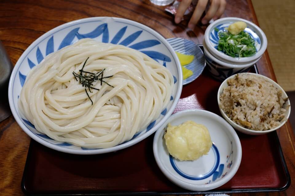 ざるうどん定食